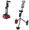 Ram Golf 2 Wheel Folding Steel Pull Cart/Trolley with Water Bottle, Scorecard Holder and Removable Wheels