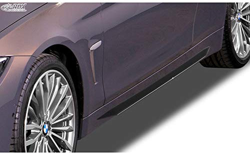 RDX Minigonne Laterali Serie-4 F32/F33/F36 Slim, RDSL500086, nero lucido, lato gonne, Quantitativo 1 (set: sinistra & destra)