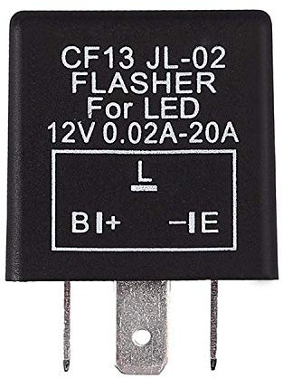 3Pins Blinkrelais Flasher Relay LED-Licht Blinker Relais Blinkgeber mit Schaltkreisschutz und Rückwärtsschutz 0.02A-10A 12V für Auto, Motorrad und so weiter