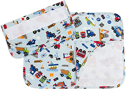 FILET - Frühstücksset aus Baumwolle mit Aida-Leinwandstickerei, bestehend aus Tischset, Serviette und Serviettenbeutel, Made in Italy, Fantasie Blue Bottom Cars, AMAS30563, Hellblau, One Size