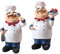 HomeDecTime 2er Set Chefkoch Figur Harz Küchenchef Statue Miniatur Chef Resin Figur Kochen Koch Home Restaurant Cafe Tischdekoration Sammlerstück Geschenke