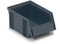 Treston 1015-3 Sichtlagerkästen stapelbar für Industrie Lagersystem, 60 Stück grau 105 x 165 x 75 mm