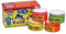 Play Doh, Pinturas de Dedos Fluorescente Jumbo 4 Botes 70 ml, Material Escolar para Colorear (CyP Brands)