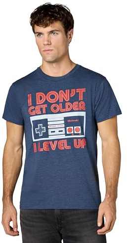 Nintendo Herren NES Controller Get Older Level Up T-Shirt