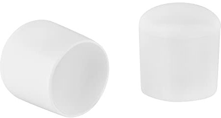 24x Schutzkappen für Stuhlbeine Ø20mm, Stuhlbeinkappen rund, weiße Möbelgleiter Kunststoff, Bodenschoner für Stühle, Gleiter für Stühle, Stuhlgleiter, Stuhlbeinschoner