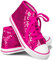 Think Jeck! Pailletten Schuhe Damen Glitzer Sneaker auch als Wendepailletten wählbar Halbhoch Damenschnürer Disco (Pink, 39)