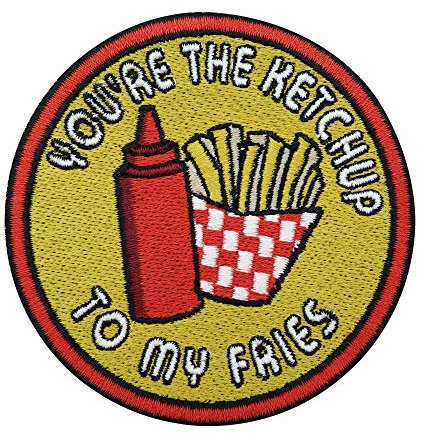 Finally Home Youre the Ketchup to my Fries Patch zum Aufbügeln | Pommes Patches, Lustige Food Bügelflicken, Essen Flicken, Aufnäher