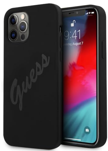 Guess hardcase Script Vintage Hülle iPhone 12 Pro Max 6,7 schwarz GUHCP12LLSVSBL