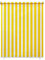 paramondo Estor Vertical Enrollable para Exterior Impermeable Resistente Anti UV Protección de la Privacidad 100 x 140 cm Amarillo-Blanco