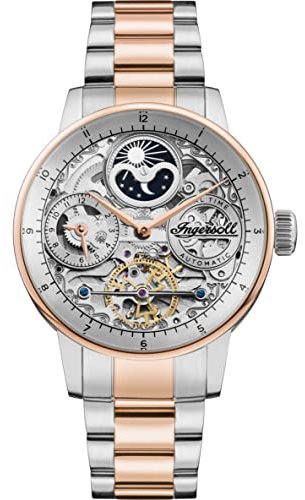 Ingersoll Jazz Herren Uhr analog Automatik mit Edelstahl Armband I07706