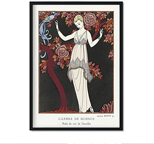 Nacnic Vintage Print Modell 018. Poster mit Kunstwerk Art Deco vom französischen Künstler George Barbier. Innenausstattung. A3 Größe mit Rahmen.