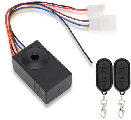 Alarma Inalámbrica De Motocicleta Bicicleta, Alarma De Seguridad Antirrobo con Control Remoto Seis bocinas envolventes de Sonido, Súper Fuerte para Bicicleta, Motocicleta, Scooter, Coche, Remolque