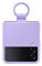 Samsung Custodia in silicone per Galaxy Z Flip 4 con anello, custodia protettiva con passante per le dita, finitura opaca, stile audace, design palmare, versione USA, viola bora