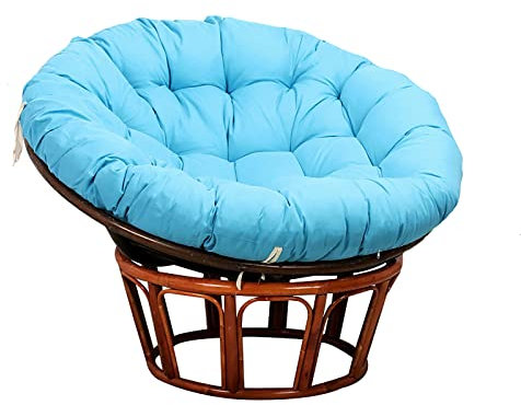 Papasan Kissenbezug Papasan-Sitzkissen Wasserdicht Papasan Stuhlkissen Polster Bodenkissen Verdicken Schaukelkissen Stuhl Weiches Kissen für Innen Balkon Draussen Patio Garten (D 80cm/31.49in)