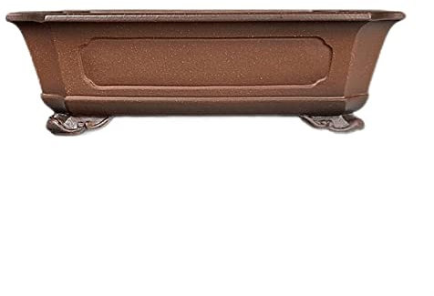 ZLASS Blumentöpfe Großer Bonsai-Blumentopf, handgefertigt, hoher Retro-Blumentopf, Kiefern-Zypresse, Pflaumen-Blumentopf mit Drainagelöchern Blumenübertopf