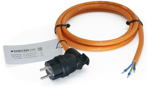 Anschlusskabel 230V/16A IP44 PUR H07BQ-F 3x2,5 mm² mit Vollgummi Winkel-Stecker/freies Ende 10m