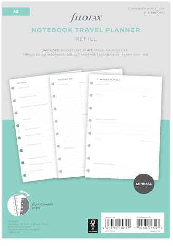 Filofax Travel Planner Notebook Refill - A5