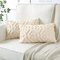 Artscope 2er Set Wolle Kissenbezüge Weicher Plüsch Kurzer Wollsamt Dekokissenbezuge Luxuriöses Sofakissen Europäische Kissenhülle für Sofa Schlafzimmer Geometrische Creme Beige, 40x60cm