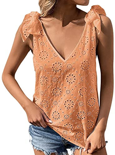 Tank Top Damen Oberteile V-Ausschnitt Ärmellos Blusentop,Tunika Gr 50,Crop Top Rückenfrei,Bluse Rot Pink,Bluse Flieder Damen,Dirndlbluse Schneewittchenkragen,Weiße Damen Bluse