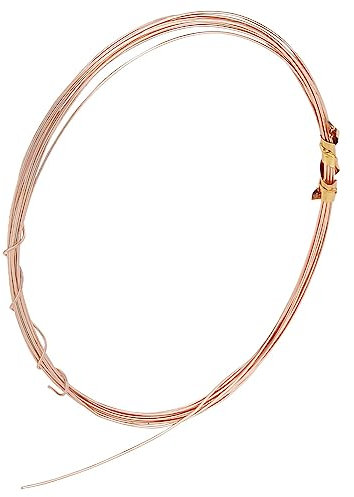 PandaHall 1 Bundle 925 Sterling Silver Wire Rose Golden 26 Gauge Wire Metal Craft Wire Bendable Artistic Floral Jewellery Beading Wire for Necklace Bracelet Jewellery Beading Sculpting Craft Work