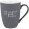 Spruchreif | Soft-Touch Tasse Grau Pünktlich sein oder geil aussehen – Beidseitig gravierte Tasse mit frechem Spruch | Lustiges Geschenk für Frauen | 350 ml
