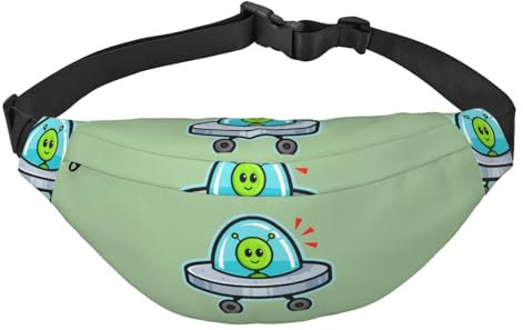 Bauchtasche für Männer und Frauen, drei laufende Pferde, bedruckt, Crossbody-Hüfttasche, große Crossbody-Brusttasche für Sport, Laufen, Reisen, Raumschiff Alien, Einheitsgröße, Taschen-Organizer