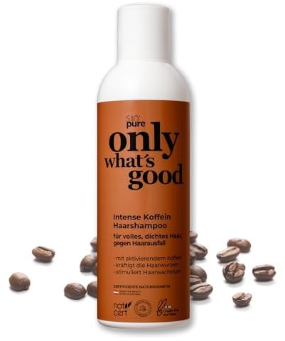 siin pure Koffein Shampoo Herren Frauen 200ml - Shampoo Haarausfall Herren - Haarshampoo für volles dichtes Haar - effektiv mit natürlichem Betain - Coffein Shampoo Haare Haarwachstum Hair loss