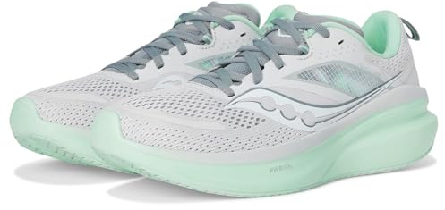 Saucony Omni 22 Women's Running Shoes, Fog/Jade - 9 UK