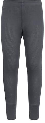 Mountain Warehouse Talus Kids Base Layer Thermal Pants - Moisture Wicking, Lightweight & Quick Drying Leggings, Boys & Girls - Spring Summer, Outdoors & Travelling Charcoal Kids Size 5-6 Years