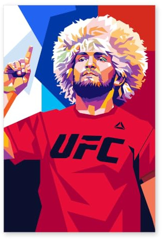 25 Artstreet Khabib Nurmagomedovposter - Undefeated MMA Legendeposter - Sportposter - Hochwertigesposter - UFCposter - Perfekt zum Einrahmen (50x70)