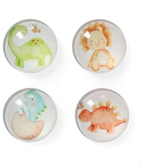 Zeller 11247 Magnet-Set Dinos, 4-TLG., Kunststoff/Glas