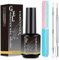 Gel Nail Polish Remover with 2pcs Cuticle Pusher and Nail File, Fast Gel Polish Remover for Nails, Easily & Quickly, No Soaking or Wrapping