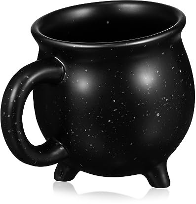 SHOWERORO 3St Dreibein-Kesselbecher Vintage Wassergläser Halloween-Hexengebräu-Kesselbecher Latte Tasse halloween dekoration halloween-dekoration Kaffeetasse Dekorative Tasse Keramik Black