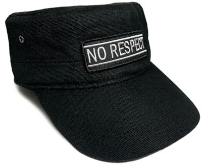 Military Cap NO Respect in schwarz I Unisex frei einstellbar I bestickter Patch I Army Basecap Snapback Kappe Mütze