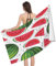 Mikrofaser Strandtuch Wassermelone 180x90 cm, 3D Karikatur Wassermelone Badetuch für Erwachsene Weiches Leicht Handtuch Schnelltrocknend Sandfreies Strandhandtuch