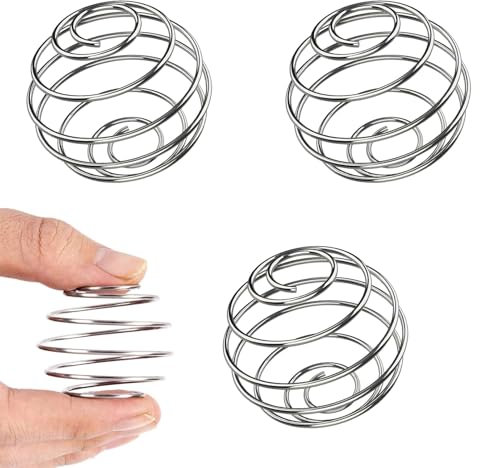 Lot de 3 shakers à protéines en acier inoxydable - Boule de shaker en métal - Pour le sport et le fitness - Pour boissons mélangées - 40 mm