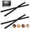 4Pcs Insulation Strips Silicone Heat Resistant Oven Protector Child Safety Oven Grid Cover Protection (Black) Insulation Strips