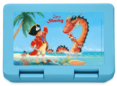 Spreadshirt Käpt'n Sharky Trifft Das Seeungeheuer Brotdose Lunchbox
