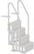 SAYEYBU Escalera De Piscina De 4 Peldaños con Pasamanos Dobles Y Escalones Antideslizantes para Piscinas Elevadas Y Enterradas De 122 A 137 Cm,Blanca