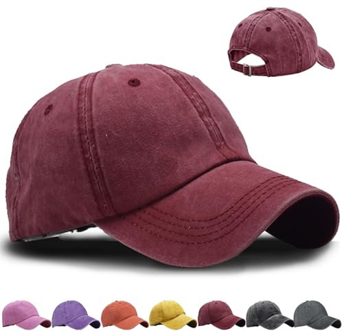 XIEXIESHER Baseball Cap Jungen MäDchen, 50–60cm Verstellbare GrößE Einfarbig Baumwolle Jugend Baseballkappe, Geeignet für Kinder oder Erwachsene Outdoor-Sport-Sonnenschirm Base Cap