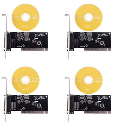 MVOSJFIE 4X Pci Expansion Card Adapter 25Pin Parallel Pci to Parallel Db25 Printer Port Controller Card