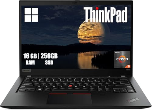 Lenovo Thinkpad T14s Gen 1 Business Laptop, 14 Zoll FHD (1920x1080), AMD Ryzen 5 Pro 4650U, 16GB RAM, 256GB SSD, QWERTY Tastatur, Windows 11 Pro (Generalüberholt)