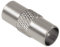 Hama Antennen Adapter (Koax Stecker auf Koax Stecker, geschirmt, Metall) silber, 00043490