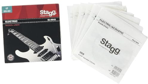 Stagg EL-0942 Light Nickel Electric Guitar String Set - Silver