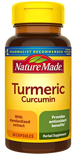 Nature Made Turmeric Curcumin 500 mg, Herbal Supplement for Antioxidant Support, 60 Capsules, 60 Day Supply