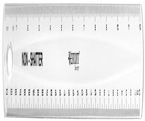 Westcott E-10120 00 Kunststofflineal bruchsicher, cm und Inch-Skalierung, 30 cm