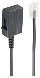 Shiverpeaks Telefon (analog) Adapter [1x RJ45-Stecker 8p4c - 1x TAE-U-Buchse] 0.2m Schwarz