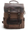 Eysee Daypack Herren Rucksack Canvas mit Leder- Vintage Rucksack Laptoprucksack für 15 Zoll Laptop Unitasche Studententasche Schultasche Reisetasche 2019 NEU