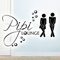 Wandora WC Türaufkleber Mann & Frau Pipi Lounge I schwarz (BxH) 27 x 18 cm I Badezimmer Bad Sticker Aufkleber selbstklebend Wandaufkleber Wandsticker G019