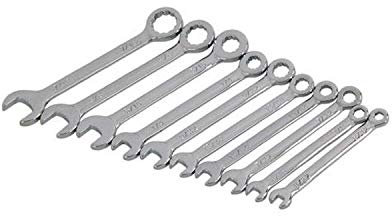 10 PCE SAE Mini Combination Wrench Set - Imperial